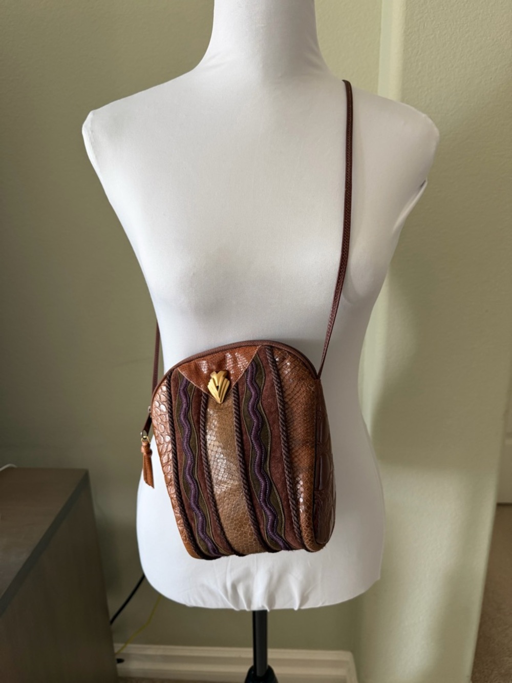 Vintage Sharif Leather and Suede Crossbody - Picture 2 of 7